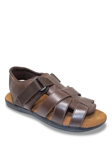 The Fitting Room Leather Wide Fit Sandal