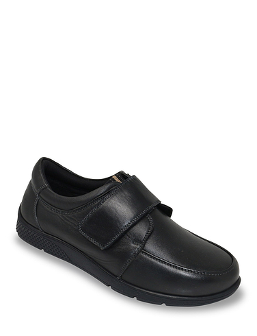 Dr Keller Wide Fit Leather Shoe With Rubber Sole