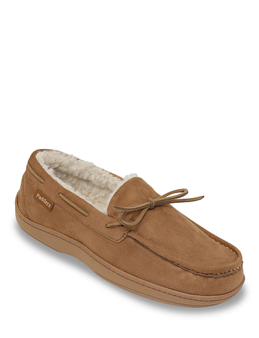 Padders Washable Wide G Fit Thermal Lined Moccasin Slipper