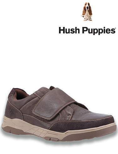 Hush Puppies Fabian Wide Fit Leather Shoe - Coffee