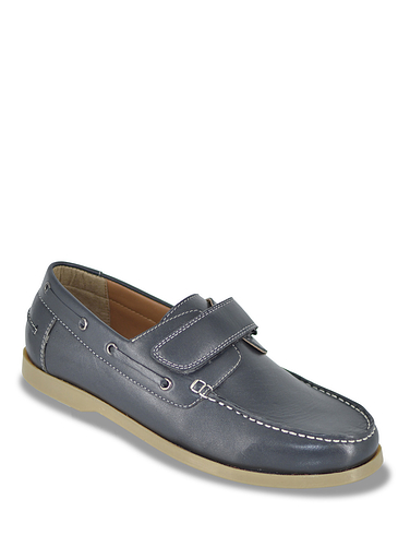 Pegasus Wide Fit Leather Touch Fasten Boat Shoe