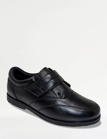 Pegasus Wide Fit Leather Touch Fasten Comfort Shoes