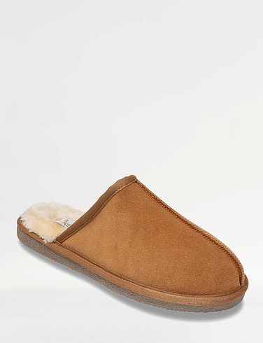 Dr Keller Wide Fit Suede Mule Slippers