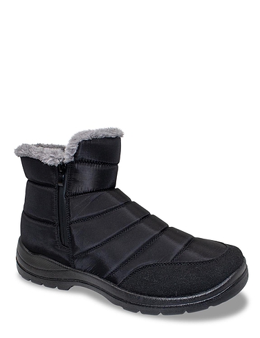 Pegasus Showerproof Wide Fit Zip Boots - Black