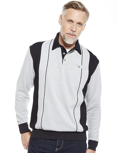 Mens Polo Collar Sweatshirt