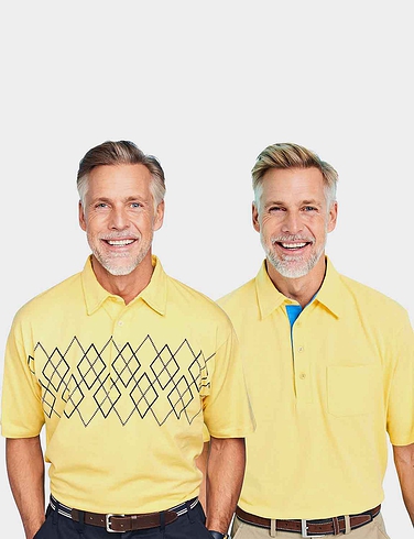 Pegasus Pack of 2 Tailored Collar Polo Shirts
