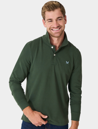 Crew Clothing Long Sleeve Pique Polo