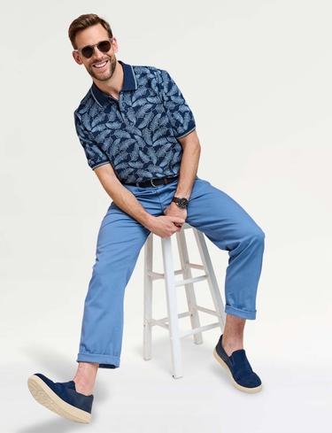 Pegasus Palm Print Polo