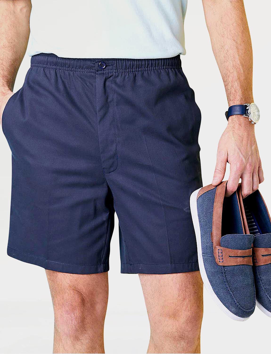 mens elasticated waist shorts uk