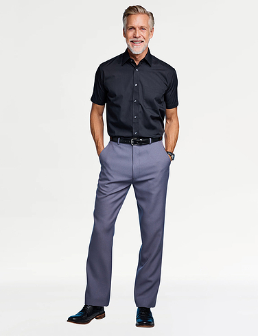 Pegasus Twill Trouser With Hidden Stretch Waist