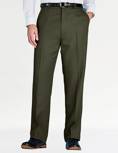 Pegasus Twill Trouser With Hidden Stretch Waist