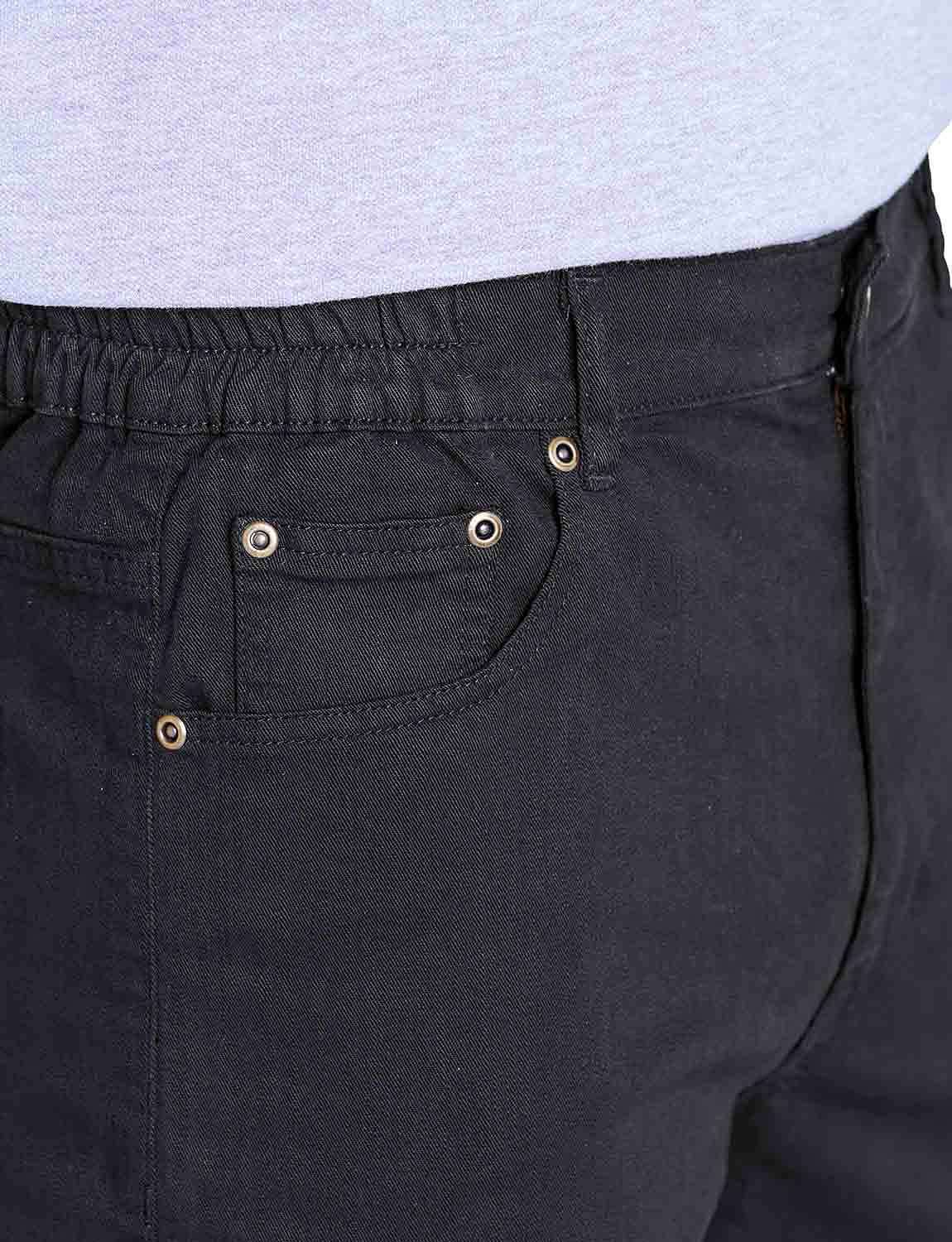 Pegasus Mens Twill Stretch Jeans With Side Elastic Waist Chums