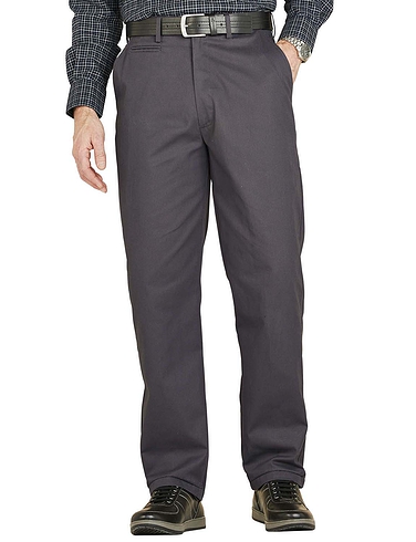 Pegasus Water Resistant Chino With Hidden Stretch Waist - Charcoal