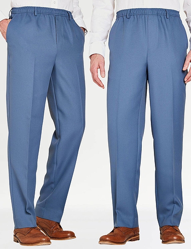 Pack of 2 Elasticated Waist Pull On Trousers