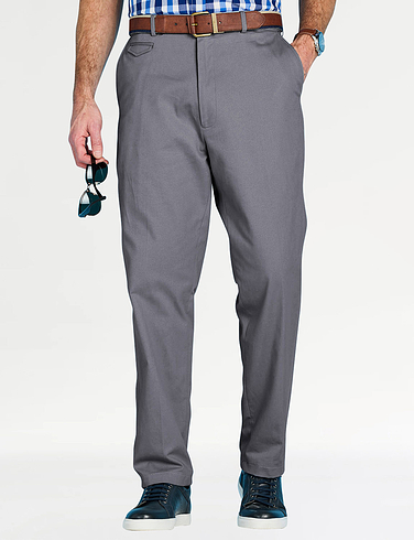 Pegasus Cotton Chino Trouser - Charcoal