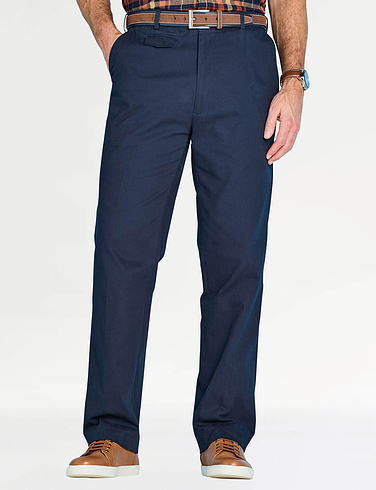Pegasus Cotton Chino Trouser - Navy