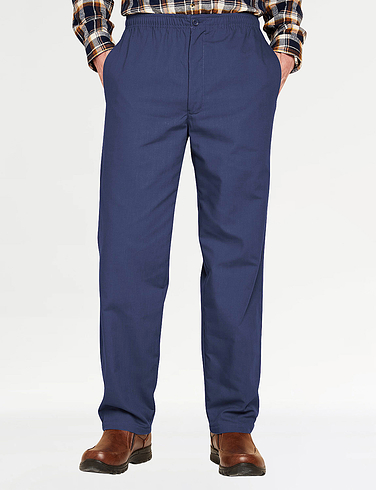 High Waist Fleece Lined Pull On Trouser
