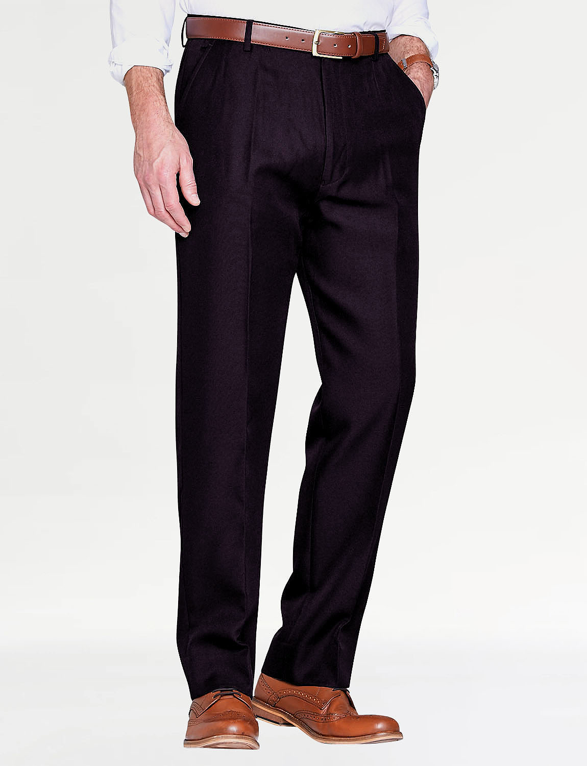 High Rise Twill Trouser With Stretch Waist Chums