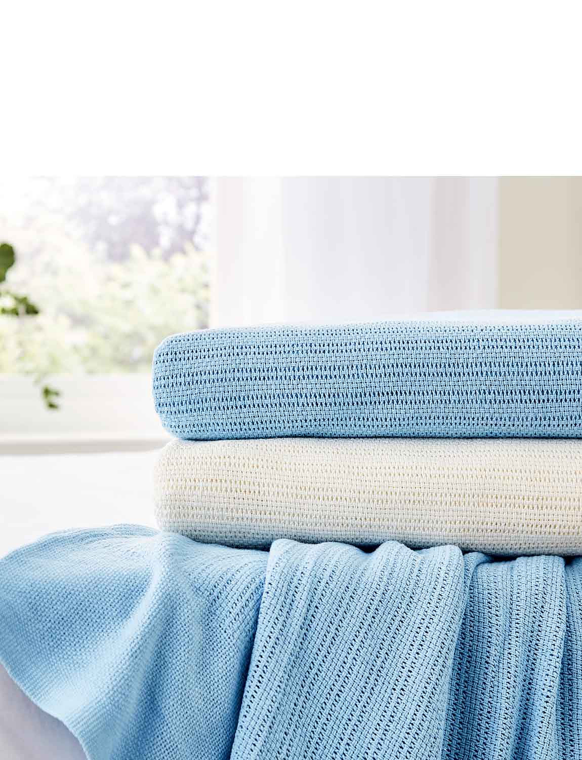 Supersoft Cotton Cellular Blanket Home Bedroom Chums