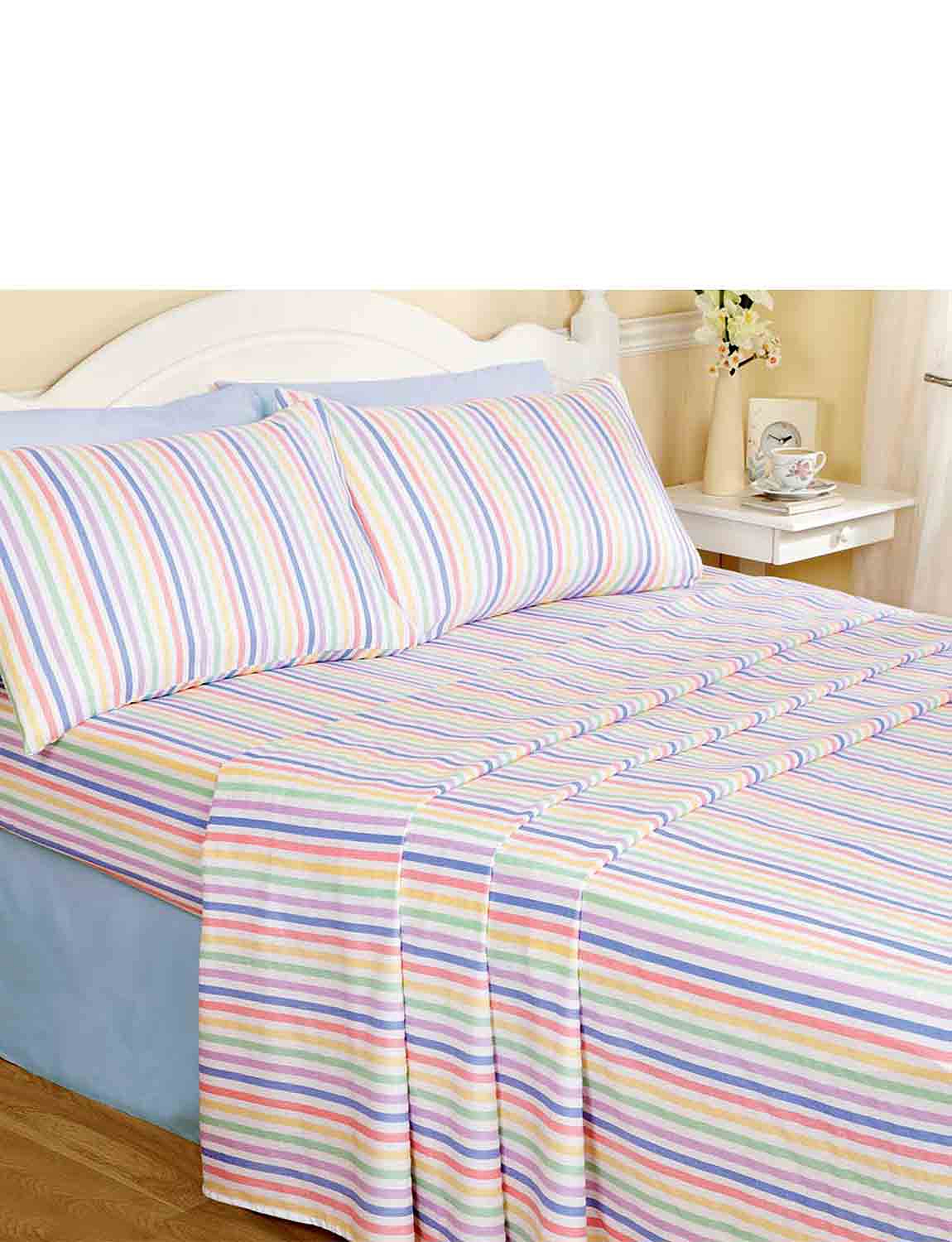 Candy Stripe Flannelette Sheet Sets Chums, Flannelette Sheets King Size Bed