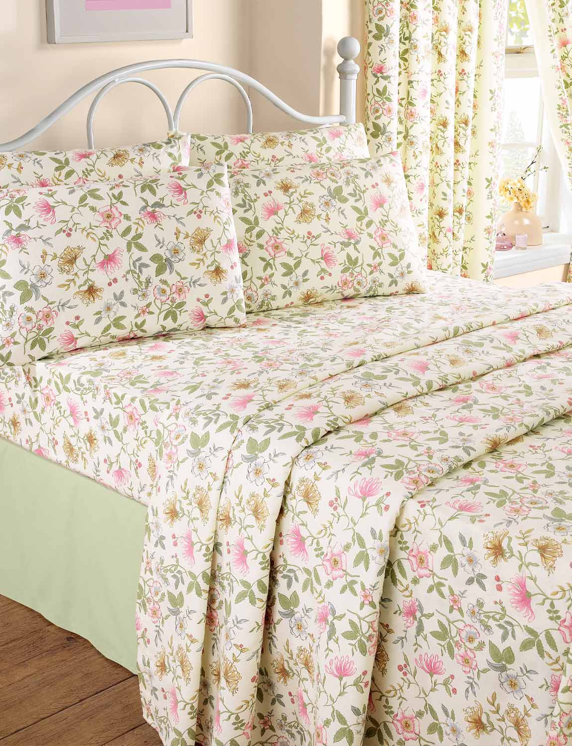 Vantona Cottage Garden Flannelette Sheet Set Chums