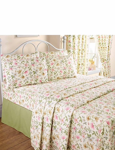 Vantona Cottage Garden Flannelette Sheet Set