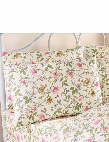 Vantona Cottage Garden Flannelette Pillowcases