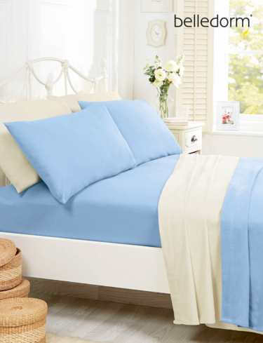 Supersoft Plain Dyed Flat Sheet Bedlinen by Belledorm