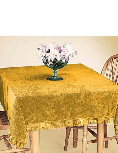 Pure Cotton Chenille Table Cover by Diana Cowpe