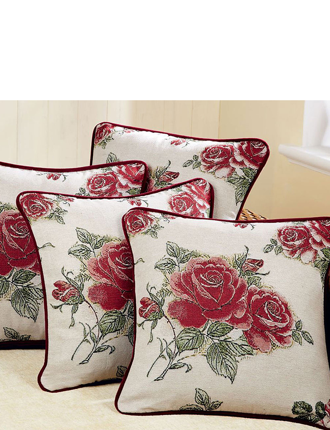 Pair Of Rose Cushion Covers Home