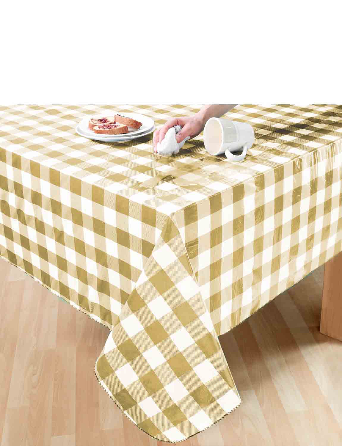 Gingham Check Wipe Clean Vinyl Pvc Tablecloth Chums