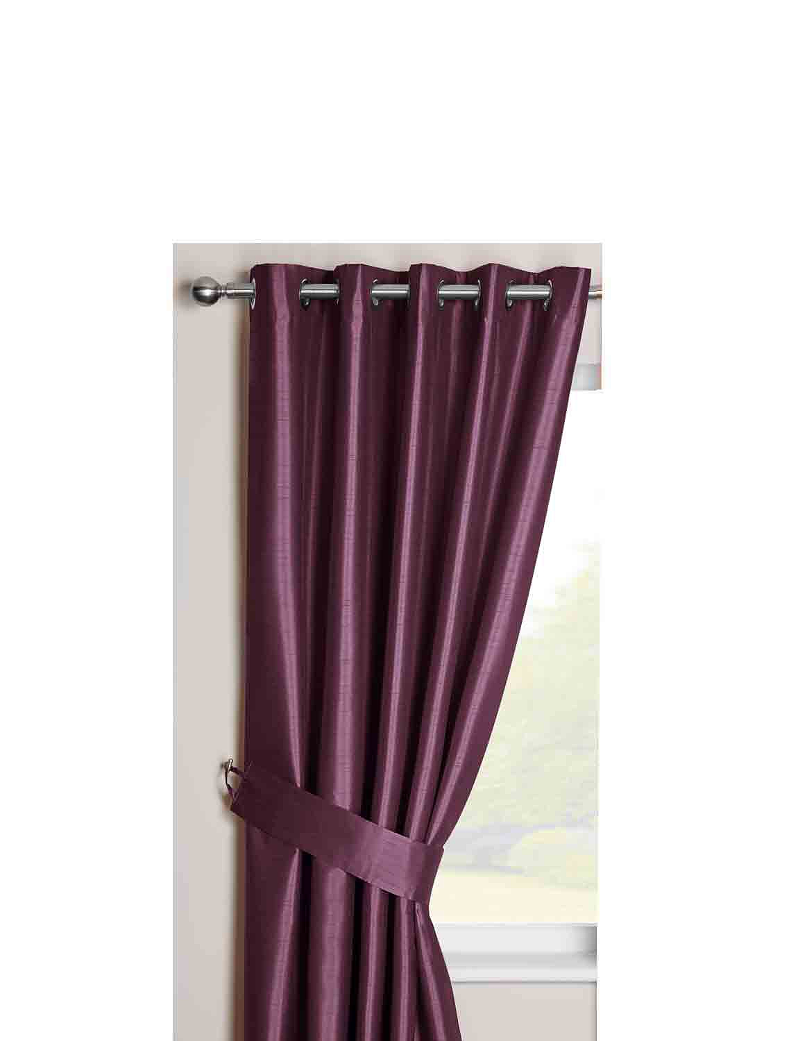 Faux Silk Blackout Curtains With Eyelet Heading | Chums