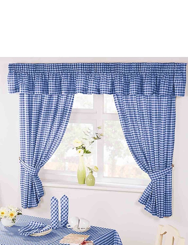 Country Gingham Kitchen Curtains