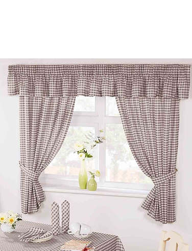 Country Gingham Kitchen Curtains