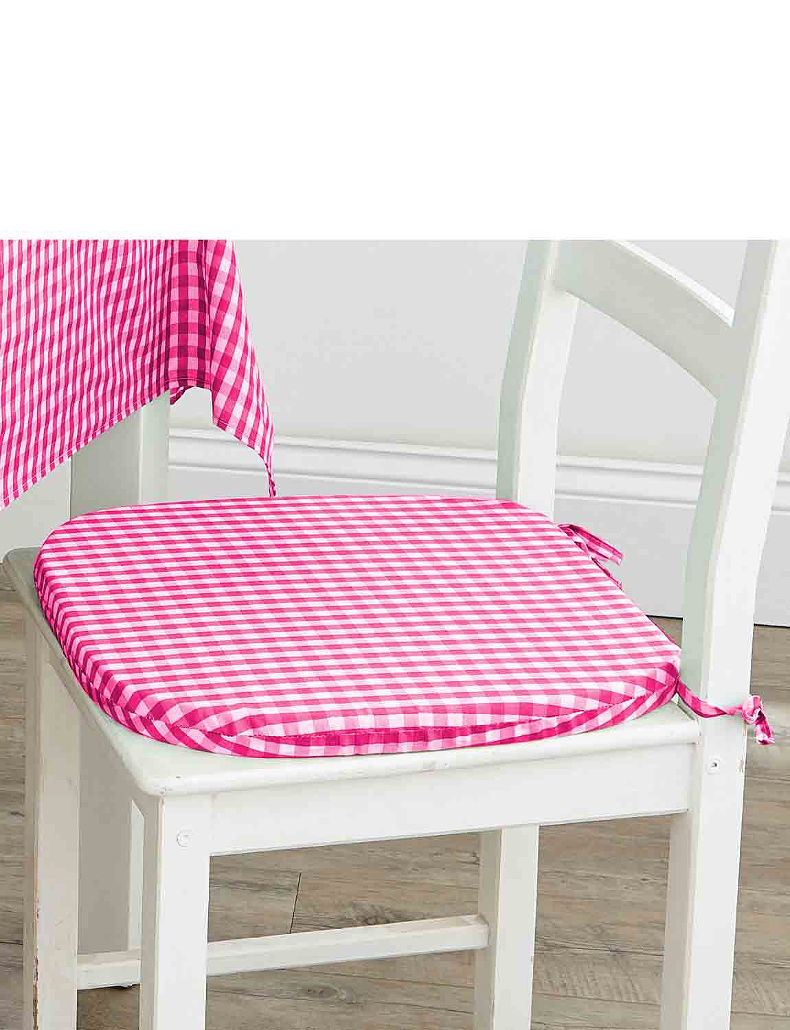 Country Gingham Kitchen Seat Pad Chums