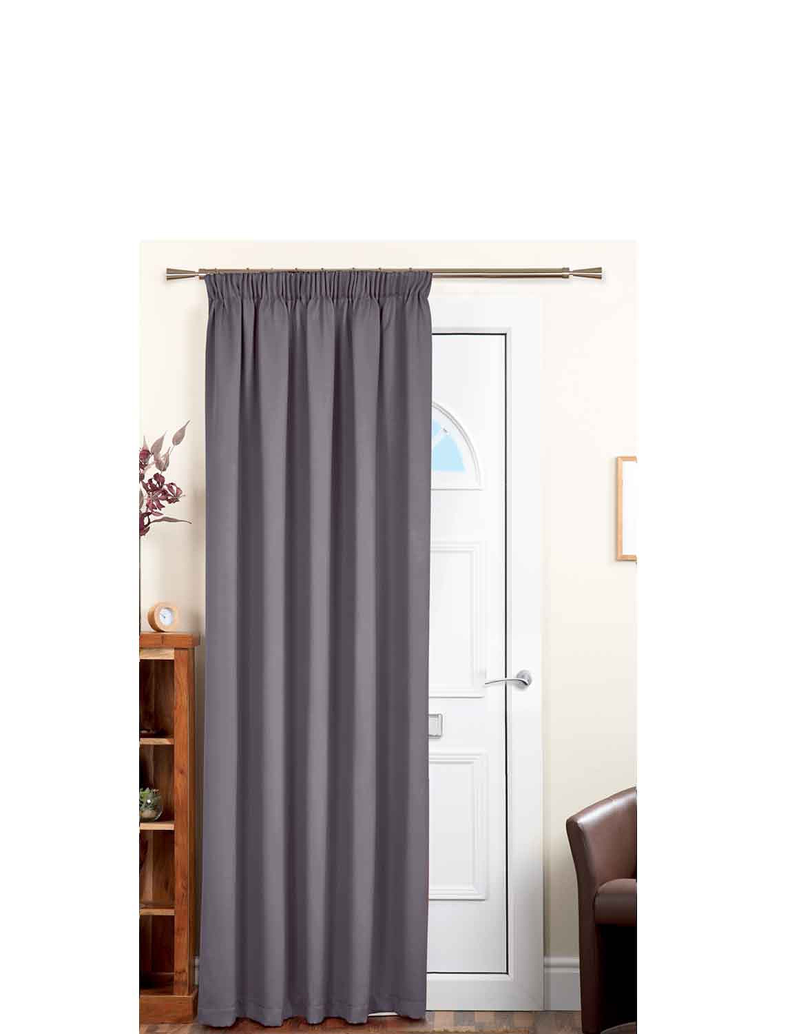 Plain Satin Blackout Door Curtain Chums