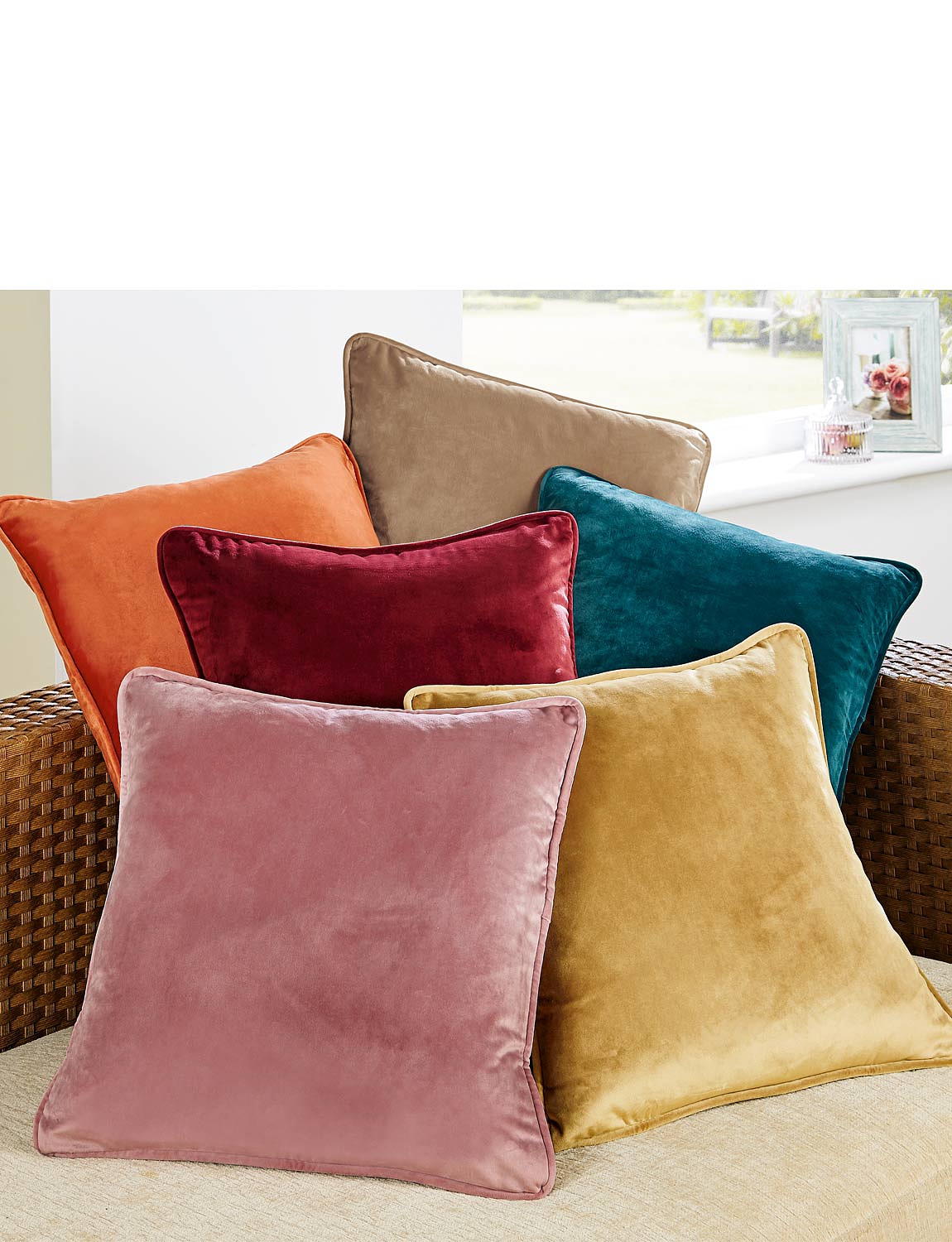 Velour Cushion Covers. Chums