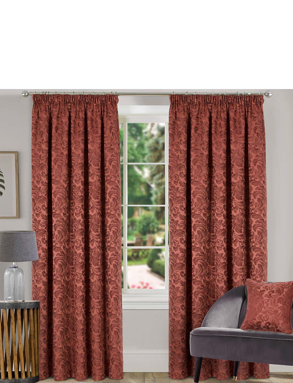 Classic Jacquard Lined Curtains Chums