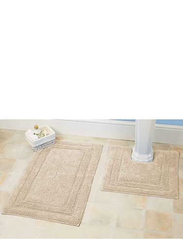 Luxury Weight Bath and Pedestal Rugs - Latte
