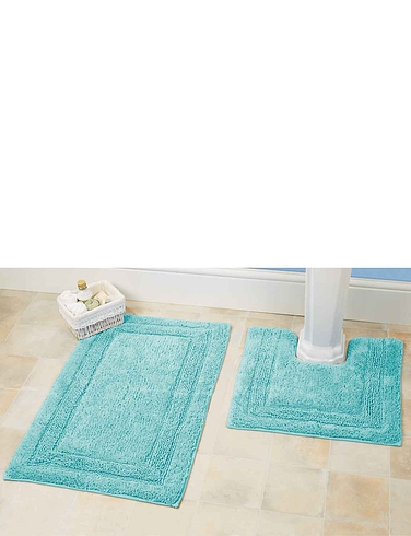 Luxury Weight Bath and Pedestal Rugs - Sea Green