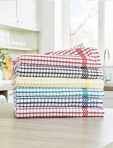 Superdry Check Tea Towels Pack of 6