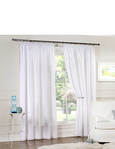 Plain Lined Voile Curtains