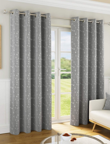 Tivoli Total Blackout Embroidered Curtains