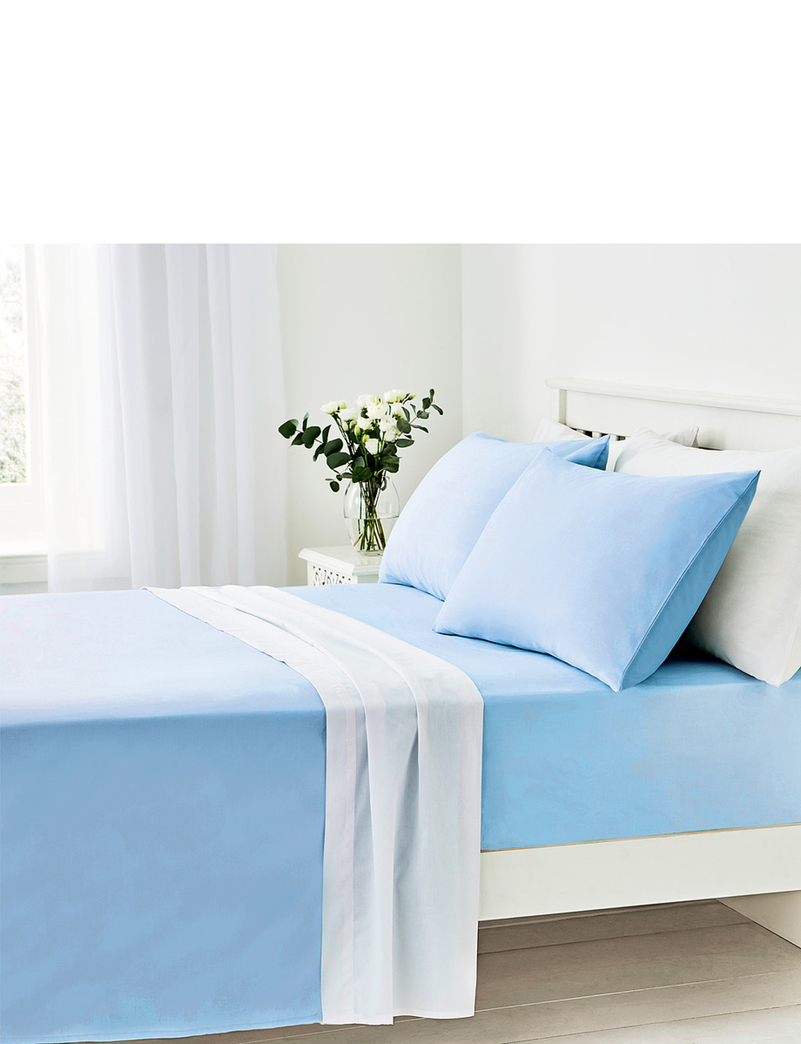 Vantona Easy Care 180 Thread Count Cotton Fitted Sheet 12 Inch from Chums