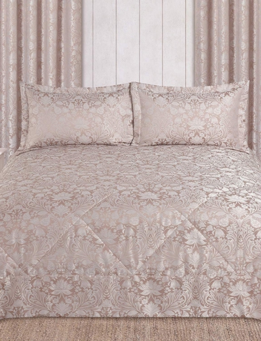 Damask Rose Quilted Bedspread