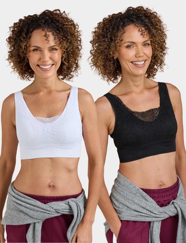 Pack 2 Seamless Lace Bralet