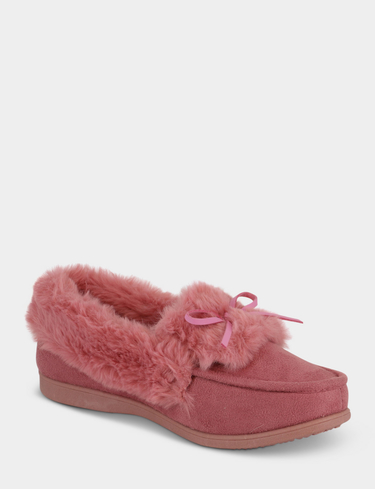 E Fit Faux Suede Moccasin Slipper