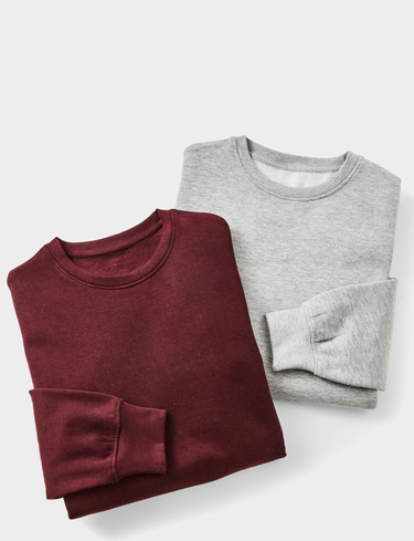 2 Pack Crew Neck Sweatshirt